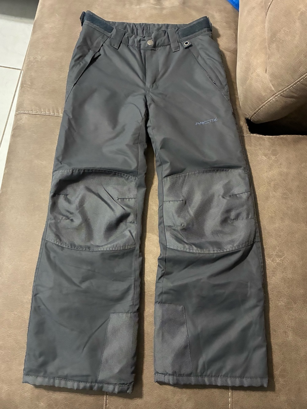 Arctix Youth Insulated Snow Pants Size Y Large with adjustable Waist Black